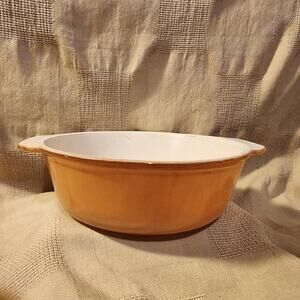 Anchor Hocking Fire King 447 Peach Lustre 1-1/2 QT Oven Ware Casserole Dish Bowl